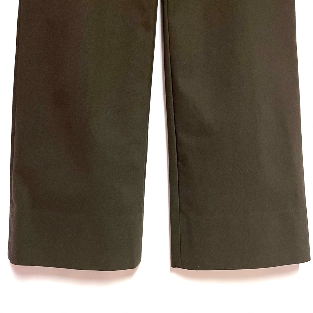 MM LAFLEUR The Anderson Wide Leg Pant Olive Green Cropped Minimalist Office - Picture 10 of 15
